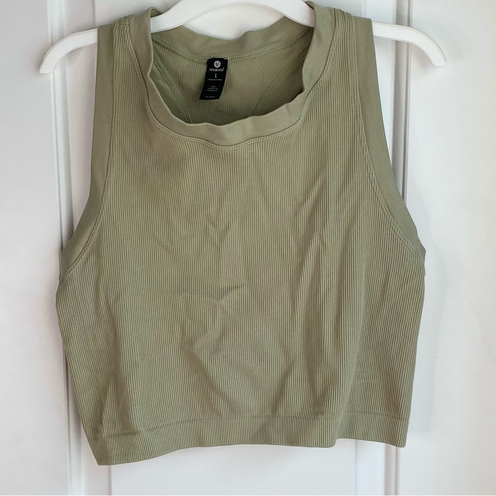 velocity cropped crew neck